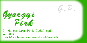 gyorgyi pirk business card